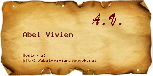 Abel Vivien névjegykártya